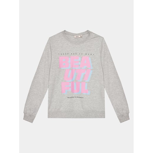 Kids ONLY Bluza 15307578 Szary Regular Fit ze sklepu MODIVO w kategorii Bluzy dziewczęce - zdjęcie 182679985