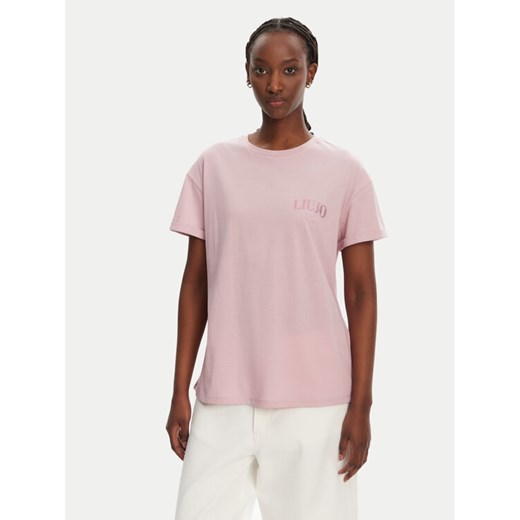 Liu Jo T-Shirt WA5144 JS923 M9621 Różowy Regular Fit ze sklepu MODIVO w kategorii Bluzki damskie - zdjęcie 182680019