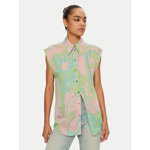PINKO Bluzka 103116 A1NQ Zielony Regular Fit ze sklepu MODIVO w kategorii Koszule damskie - zdjęcie 182680049