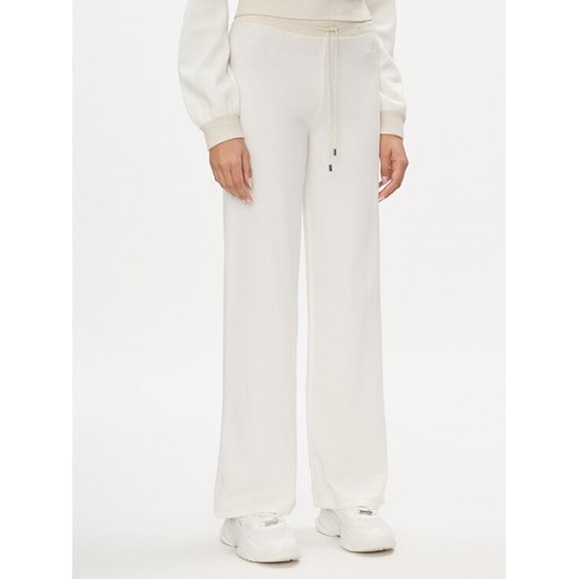 Liu Jo Sport Spodnie dzianinowe TA4052 MS005 Écru Bootcut Fit ze sklepu MODIVO w kategorii Spodnie damskie - zdjęcie 182680059