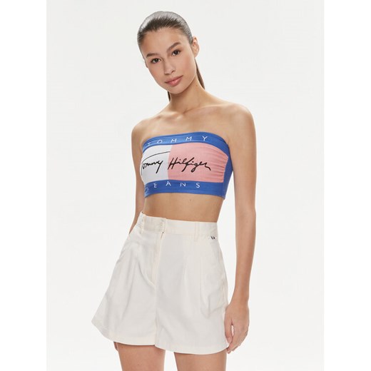 Tommy Jeans Top Flag UW0UW05151 Niebieski Slim Fit Tommy Jeans XL MODIVO