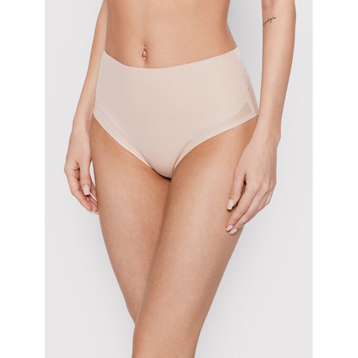 Chantelle Figi klasyczne z wysokim stanem Pure Light C10M80 Beżowy ze sklepu MODIVO w kategorii Majtki damskie - zdjęcie 182680138