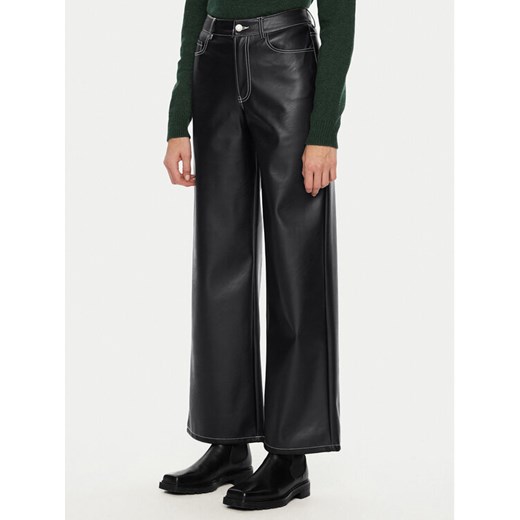 JJXX Spodnie z imitacji skóry Lila 12276595 Czarny Wide Leg ze sklepu MODIVO w kategorii Spodnie damskie - zdjęcie 182680149