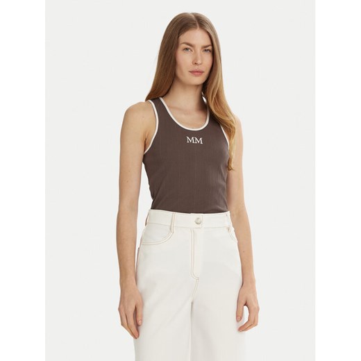Max Mara Leisure Top Sax 2516941027 Brązowy Slim Fit ze sklepu MODIVO w kategorii Bluzki damskie - zdjęcie 182680198