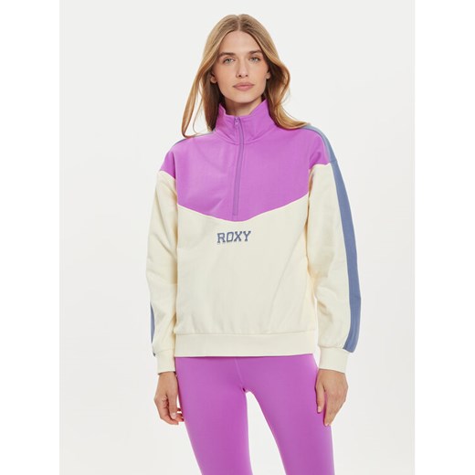 Roxy Bluza Essential Energy ERJFT04860 Różowy Loose Fit ze sklepu MODIVO w kategorii Bluzy damskie - zdjęcie 182680325