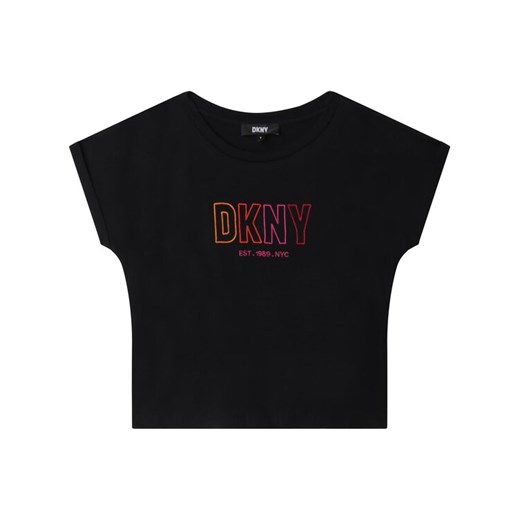 DKNY T-Shirt D35S82 S Czarny Regular Fit ze sklepu MODIVO w kategorii Bluzki dziewczęce - zdjęcie 182680326