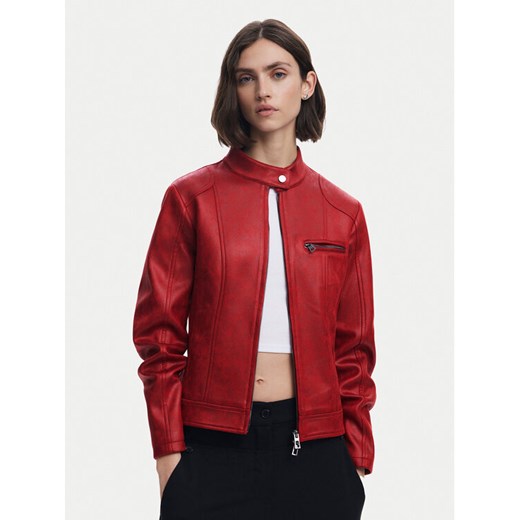 Desigual Kurtka skórzana 25SWEW46 Czerwony Regular Fit ze sklepu MODIVO w kategorii Kurtki damskie - zdjęcie 182680347