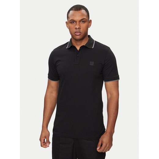 Boss Polo Passertip 50507699 Czarny Slim Fit ze sklepu MODIVO w kategorii T-shirty męskie - zdjęcie 182680375