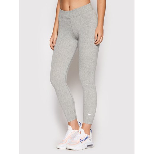 Nike Legginsy Sportswear Essential CZ8532 Szary Slim Fit ze sklepu MODIVO w kategorii Spodnie damskie - zdjęcie 182680377