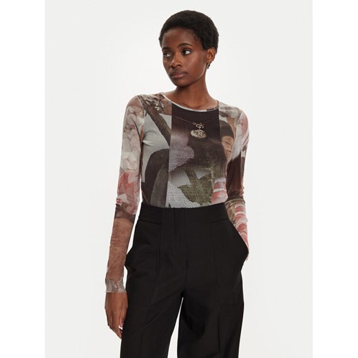 Desigual Bluzka Carson 24WWTK59 Brązowy Regular Fit ze sklepu MODIVO w kategorii Bluzki damskie - zdjęcie 182680379