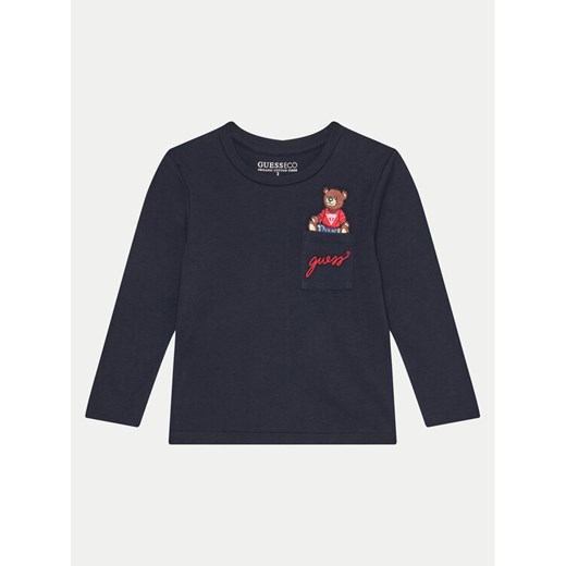 Guess Bluzka N4BI06 I3Z14 Granatowy Regular Fit ze sklepu MODIVO w kategorii T-shirty chłopięce - zdjęcie 182680427