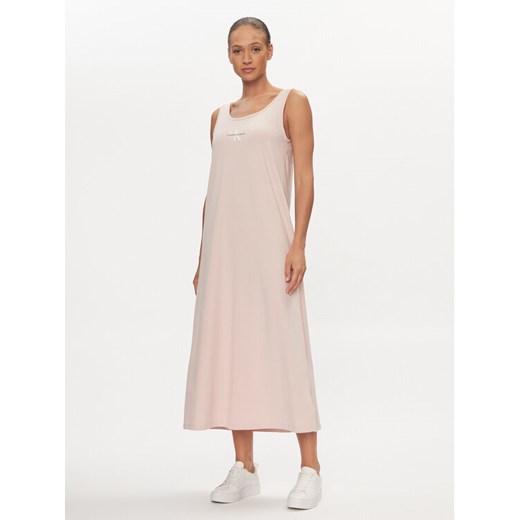 Calvin Klein Jeans Sukienka letnia Monologo J20J223702 Różowy Loose Fit ze sklepu MODIVO w kategorii Sukienki - zdjęcie 182680437