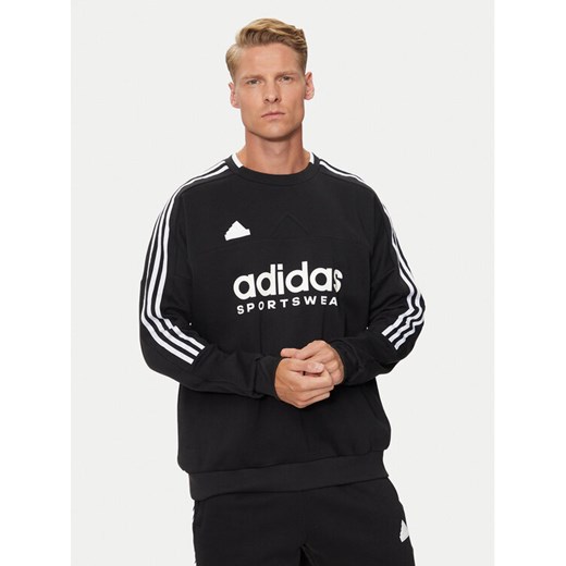 adidas Bluza House of Tiro IW0172 Czarny Regular Fit ze sklepu MODIVO w kategorii Bluzy męskie - zdjęcie 182680485