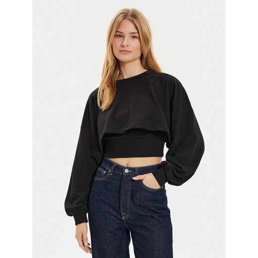 ONLY Bluza Britt 15312126 Czarny Cropped Fit ze sklepu MODIVO w kategorii Bluzy damskie - zdjęcie 182680527