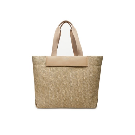 Calvin Klein Torebka Ck Raffia Large Shopper K60K613025 Beżowy ze sklepu MODIVO w kategorii Torby Shopper bag - zdjęcie 182680575
