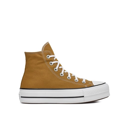 Converse Trampki Chuck Taylor All Star Lift Platform HI A07210C Brązowy ze sklepu MODIVO w kategorii Trampki damskie - zdjęcie 182680585