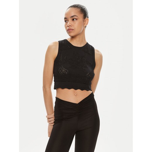 TWINSET Top 241TT3161 Czarny Slim Fit ze sklepu MODIVO w kategorii Bluzki damskie - zdjęcie 182680786