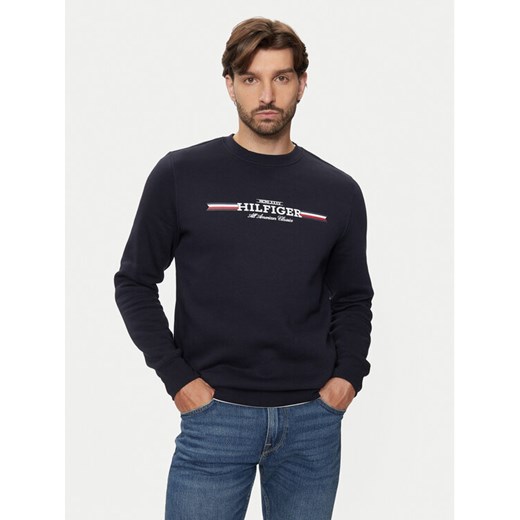 Tommy Hilfiger Bluza MW0MW35530 Granatowy Regular Fit ze sklepu MODIVO w kategorii Bluzy męskie - zdjęcie 182680818