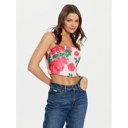 Guess Top W5RH26 WGLO2 Kolorowy Regular Fit ze sklepu MODIVO w kategorii Bluzki damskie - zdjęcie 182680825