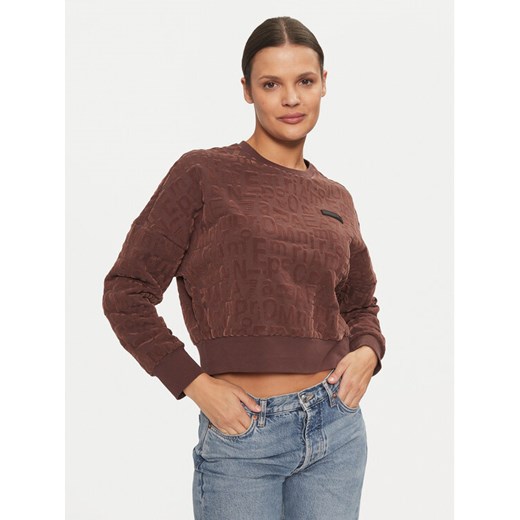 EA7 Emporio Armani Bluza 7W000002 AF10195 UA006 Brązowy Relaxed Fit ze sklepu MODIVO w kategorii Bluzy damskie - zdjęcie 182680826