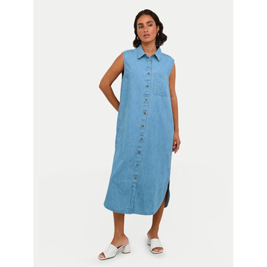 Kaffe Sukienka jeansowa Louise 10508518 Niebieski Regular Fit ze sklepu MODIVO w kategorii Sukienki - zdjęcie 182680889