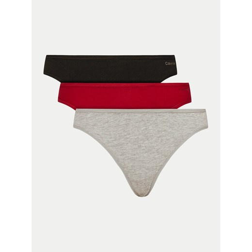 Calvin Klein Underwear Komplet 3 par stringów 000QD5217E Kolorowy ze sklepu MODIVO w kategorii Majtki damskie - zdjęcie 182680895