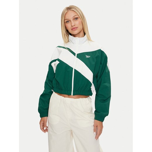Reebok Kurtka przejściowa Cl Ae Fr Tt 100076212 Zielony Regular Fit ze sklepu MODIVO w kategorii Kurtki damskie - zdjęcie 182680898