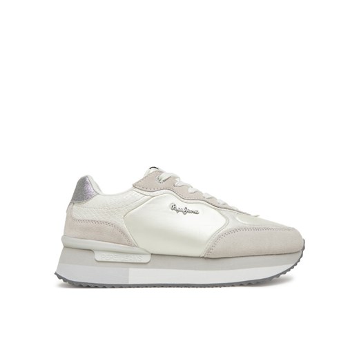 Pepe Jeans Sneakersy Rusper Shine PLS60033 Biały ze sklepu MODIVO w kategorii Buty sportowe damskie - zdjęcie 182680909