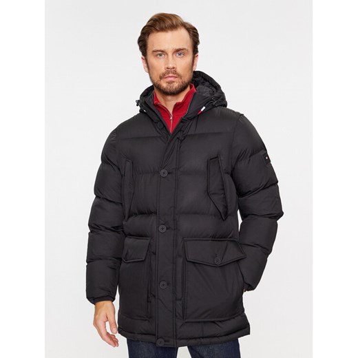 Tommy Hilfiger Kurtka zimowa Essential Rockie MW0MW33961 Czarny Regular Fit ze sklepu MODIVO w kategorii Kurtki męskie - zdjęcie 182680927