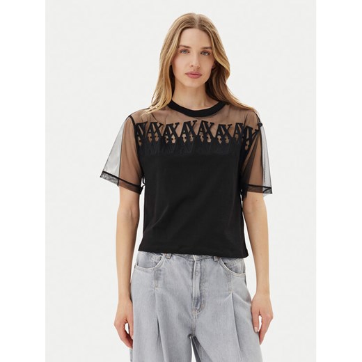 Armani Exchange T-Shirt XW000516 AF10359 UC001 Czarny Cropped Fit ze sklepu MODIVO w kategorii Bluzki damskie - zdjęcie 182680956