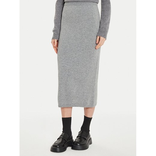 ViCOLO Spódnica midi 22085S Szary Regular Fit ze sklepu MODIVO w kategorii Spódnice - zdjęcie 182681007