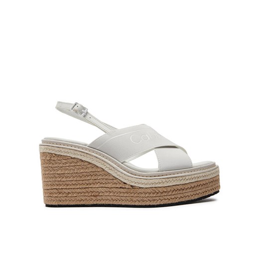 Calvin Klein Espadryle Wedge Sandal 50 He HW0HW01965 Biały ze sklepu MODIVO w kategorii Espadryle damskie - zdjęcie 182681039