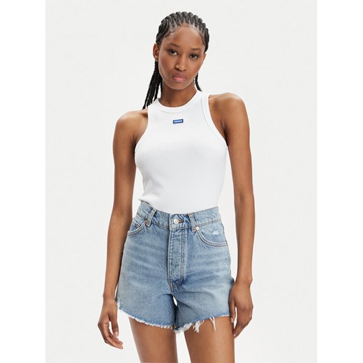 Hugo Top Easy 50508857 Biały Slim Fit ze sklepu MODIVO w kategorii Bluzki damskie - zdjęcie 182681048