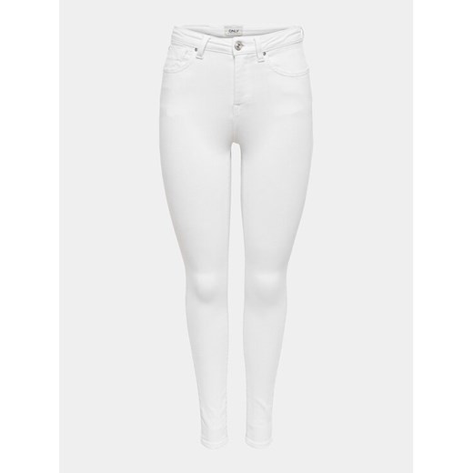ONLY Jeansy Power 15250153 Biały Skinny Fit ze sklepu MODIVO w kategorii Jeansy damskie - zdjęcie 182681159