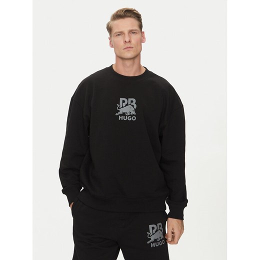 HUGO Bluza Dahrain_RB 50542806 Czarny Regular Fit ze sklepu MODIVO w kategorii Bluzy męskie - zdjęcie 182681187