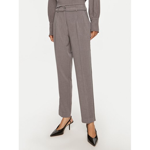 ACCESS FASHION Chinosy 44-5077-504 Szary Regular Fit ze sklepu MODIVO w kategorii Spodnie damskie - zdjęcie 182681196