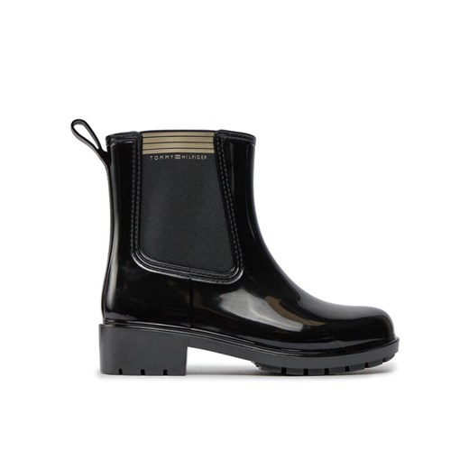 Tommy Hilfiger Kalosze Essential Tommy Rainboot FW0FW07760 Czarny ze sklepu MODIVO w kategorii Kalosze damskie - zdjęcie 182681225