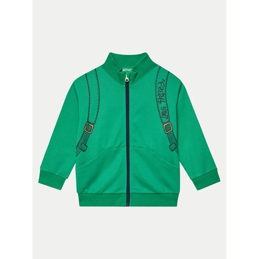 United Colors Of Benetton Bluza 330SG5038 Zielony Regular Fit ze sklepu MODIVO w kategorii Bluzy chłopięce - zdjęcie 182681236