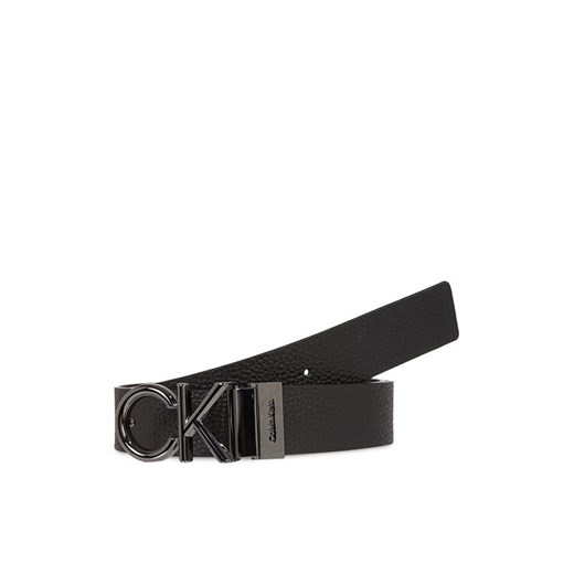 Calvin Klein Pasek Męski Adj/Rev Ck Metal Bombe Pb K50K510948 Czarny ze sklepu MODIVO w kategorii Paski męskie - zdjęcie 182681257