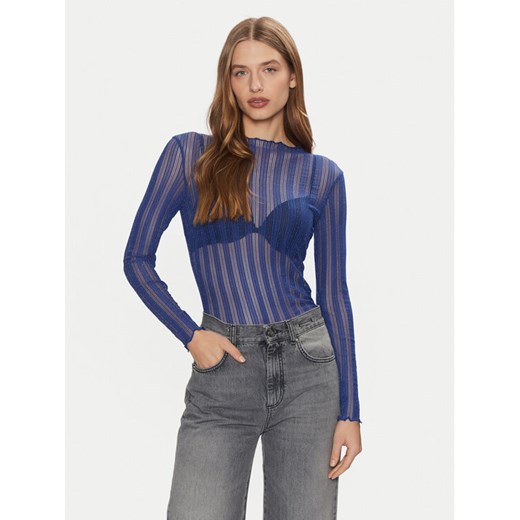 Vila Bluzka Mist 14102378 Niebieski Slim Fit ze sklepu MODIVO w kategorii Bluzki damskie - zdjęcie 182681276