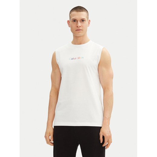 Calvin Klein Underwear Tank top LV00NM2878 Biały Regular Fit ze sklepu MODIVO w kategorii T-shirty męskie - zdjęcie 182681377