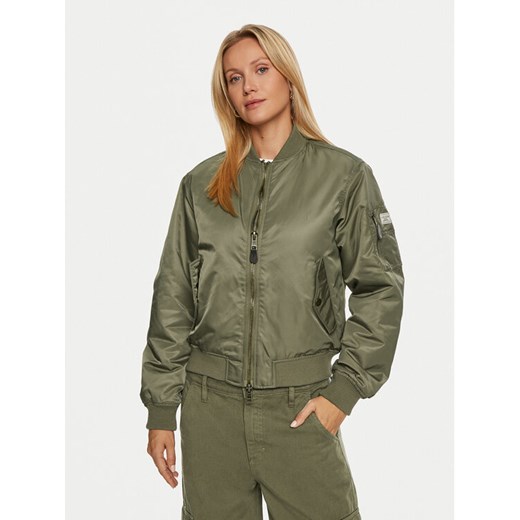 Guess Jeans Kurtka bomber W4YL01 WG932 Khaki Regular Fit ze sklepu MODIVO w kategorii Kurtki damskie - zdjęcie 182681469