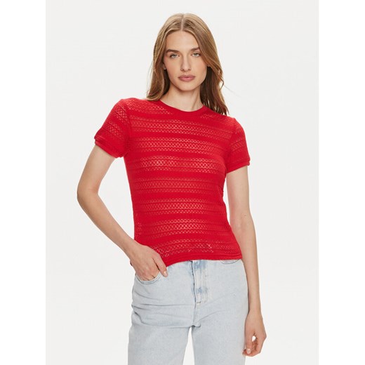 Pieces T-Shirt Agda 17148867 Czerwony Loose Fit ze sklepu MODIVO w kategorii Bluzki damskie - zdjęcie 182681499