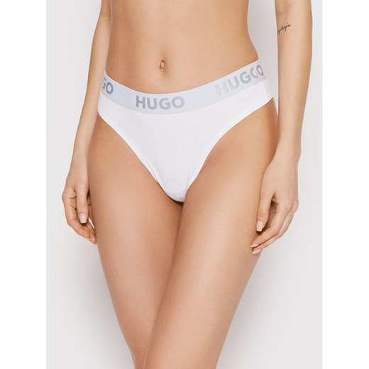 Hugo Stringi Thong Sporty Logo 50469651 Biały ze sklepu MODIVO w kategorii Majtki damskie - zdjęcie 182681525