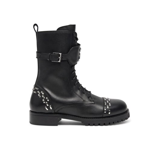 Patrizia Pepe Trapery 8Y0102/L119-K103 Czarny ze sklepu MODIVO w kategorii Workery damskie - zdjęcie 182681558