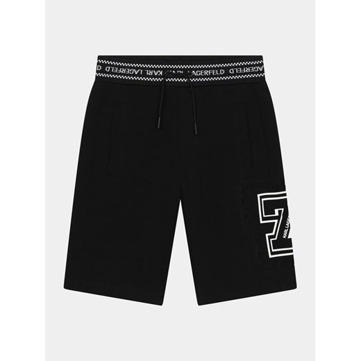 Karl Lagerfeld Kids Szorty sportowe Z30026 D Czarny Regular Fit ze sklepu MODIVO w kategorii Spodenki chłopięce - zdjęcie 182681559