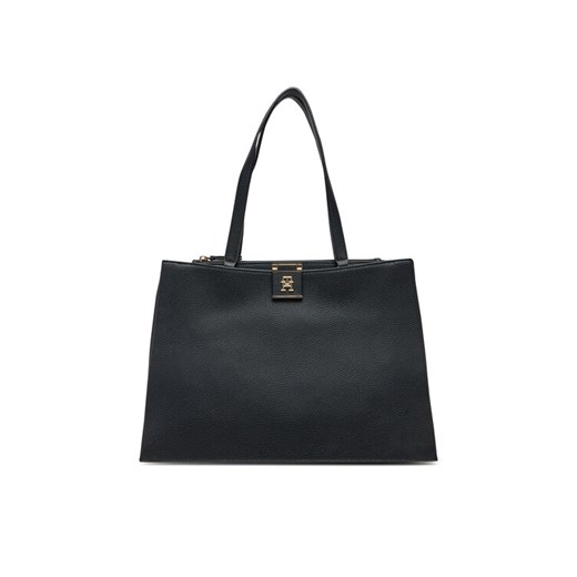 Tommy Hilfiger Torebka Th Her Tote AW0AW17191 Czarny ze sklepu MODIVO w kategorii Torby Shopper bag - zdjęcie 182681589