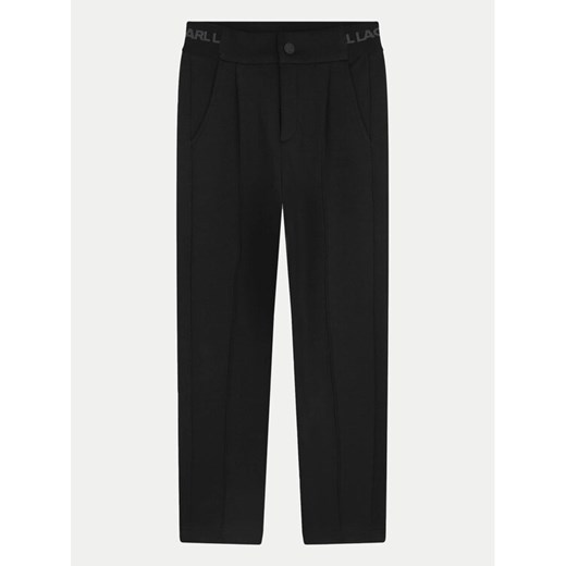 Karl Lagerfeld Kids Spodnie materiałowe Z30264 S Czarny Regular Fit ze sklepu MODIVO w kategorii Spodnie chłopięce - zdjęcie 182681626