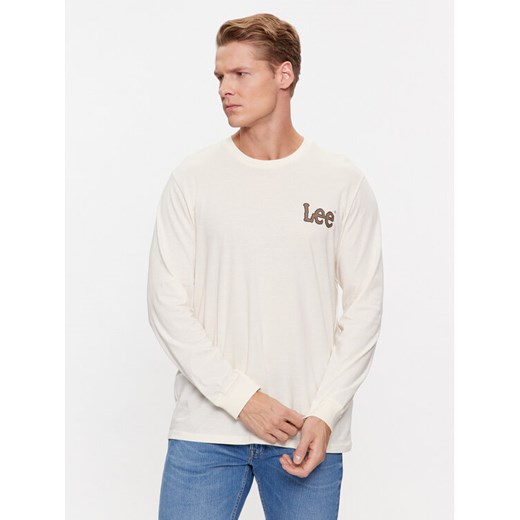 Lee Longsleeve 112342483 Beżowy Regular Fit ze sklepu MODIVO w kategorii T-shirty męskie - zdjęcie 182681836