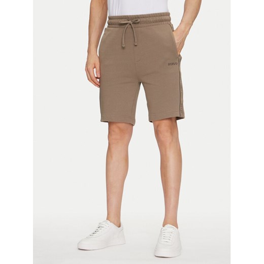 HUGO Szorty sportowe Liam 50540936 Beżowy Regular Fit ze sklepu MODIVO w kategorii Spodenki męskie - zdjęcie 182681898